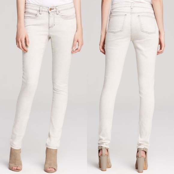 Eileen Fisher Mineral Grey‎ Low Rise Cropped Skinny Jeans Women's Size 2 Petite - Picture 1 of 7